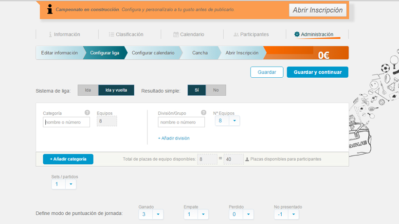 Categorias y divisiones 1